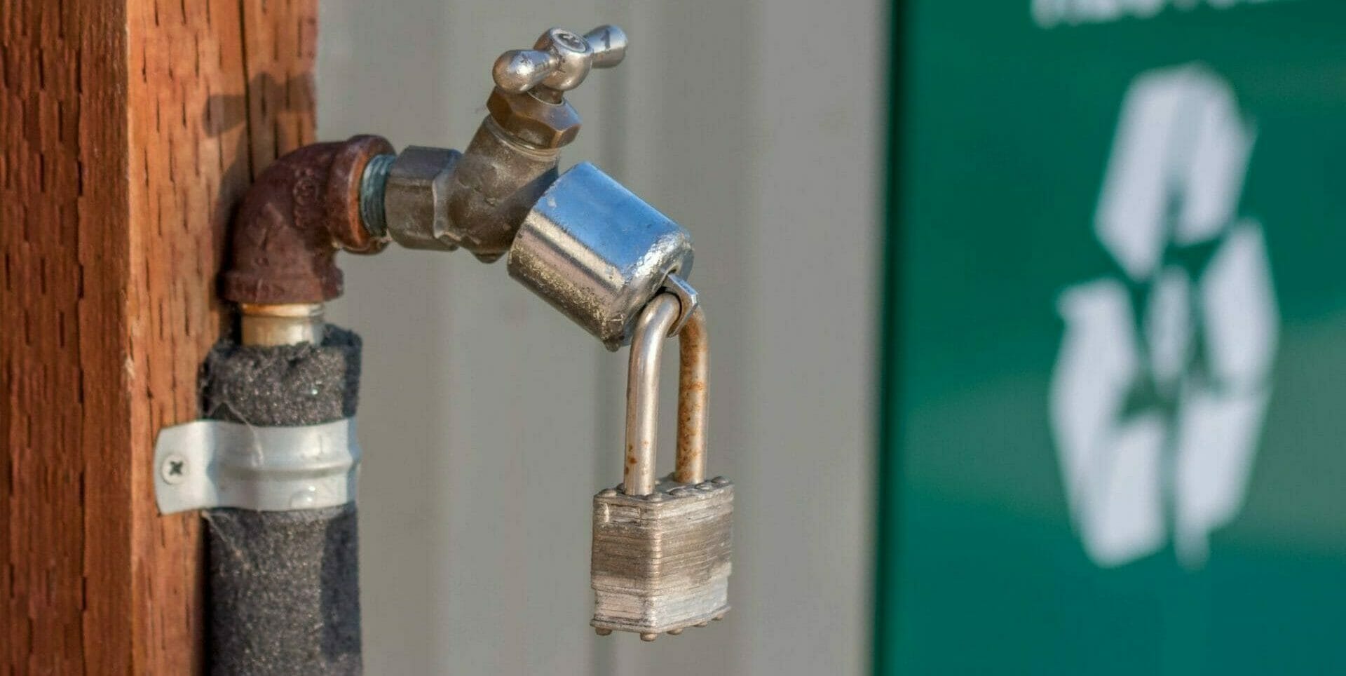 lock on a water hose